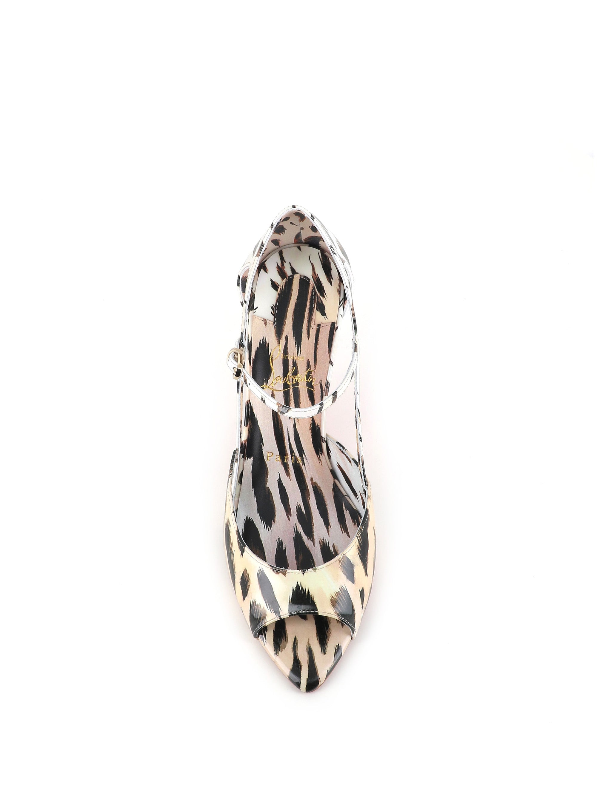  Christian Louboutin Décolleté Open Miss Z Strap 80 Pattern Donna - 5