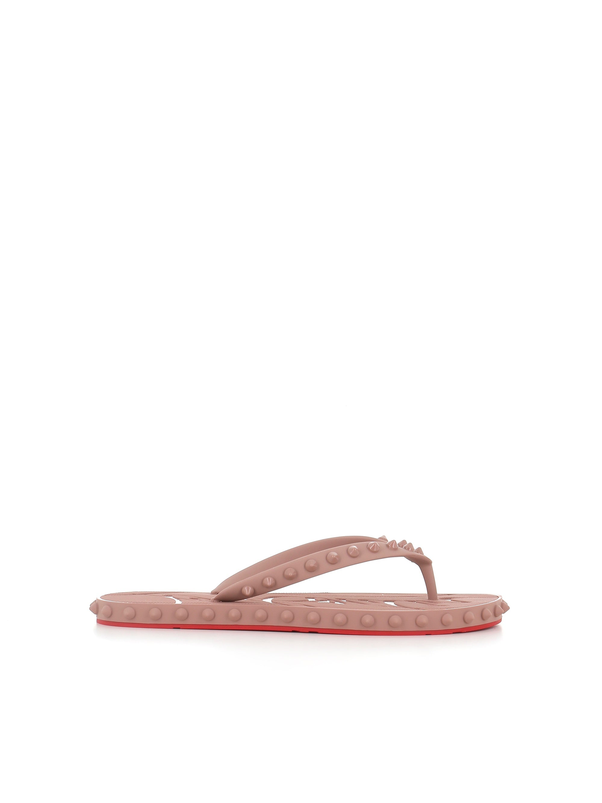  Flip-flop Super Loubi Flat Christian Louboutin Donna Rosa - 1