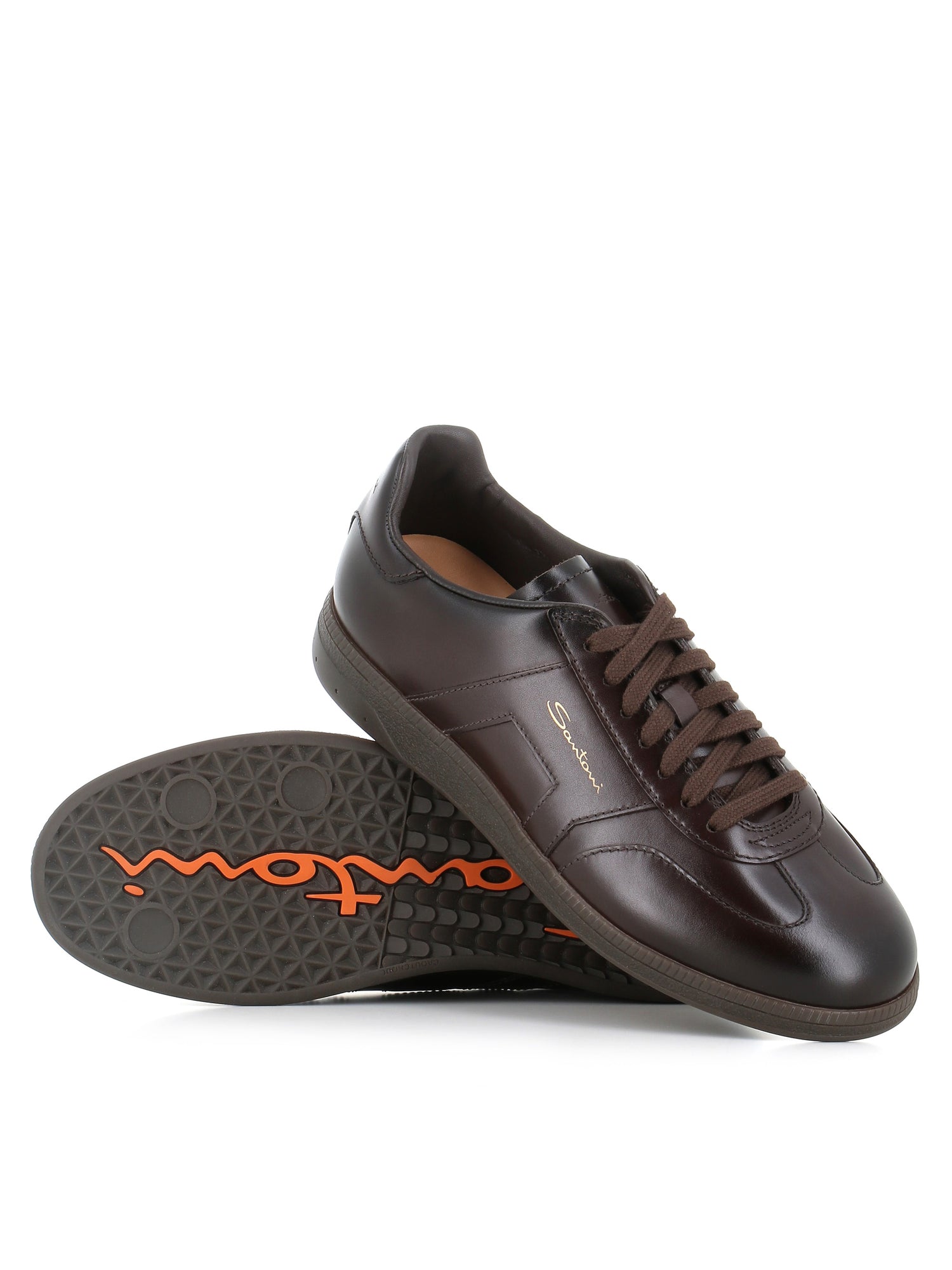  Santoni Sneaker Dbs Oly Marrone Uomo - 2