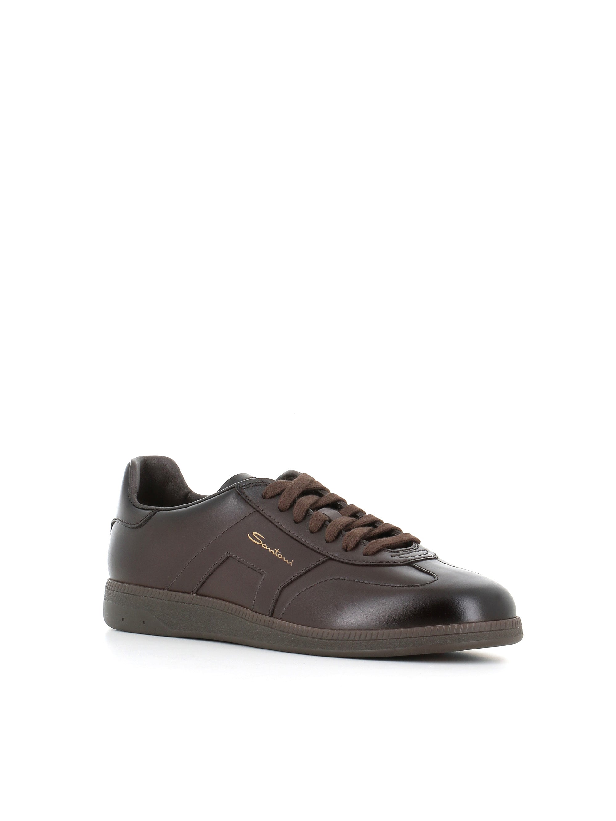  Santoni Sneaker Dbs Oly Marrone Uomo - 3