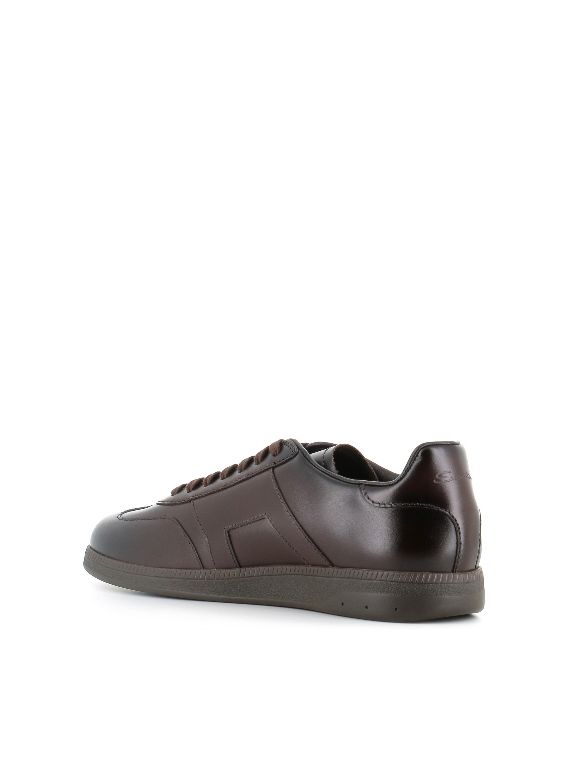  Santoni Sneaker Dbs Oly Marrone Uomo - 4