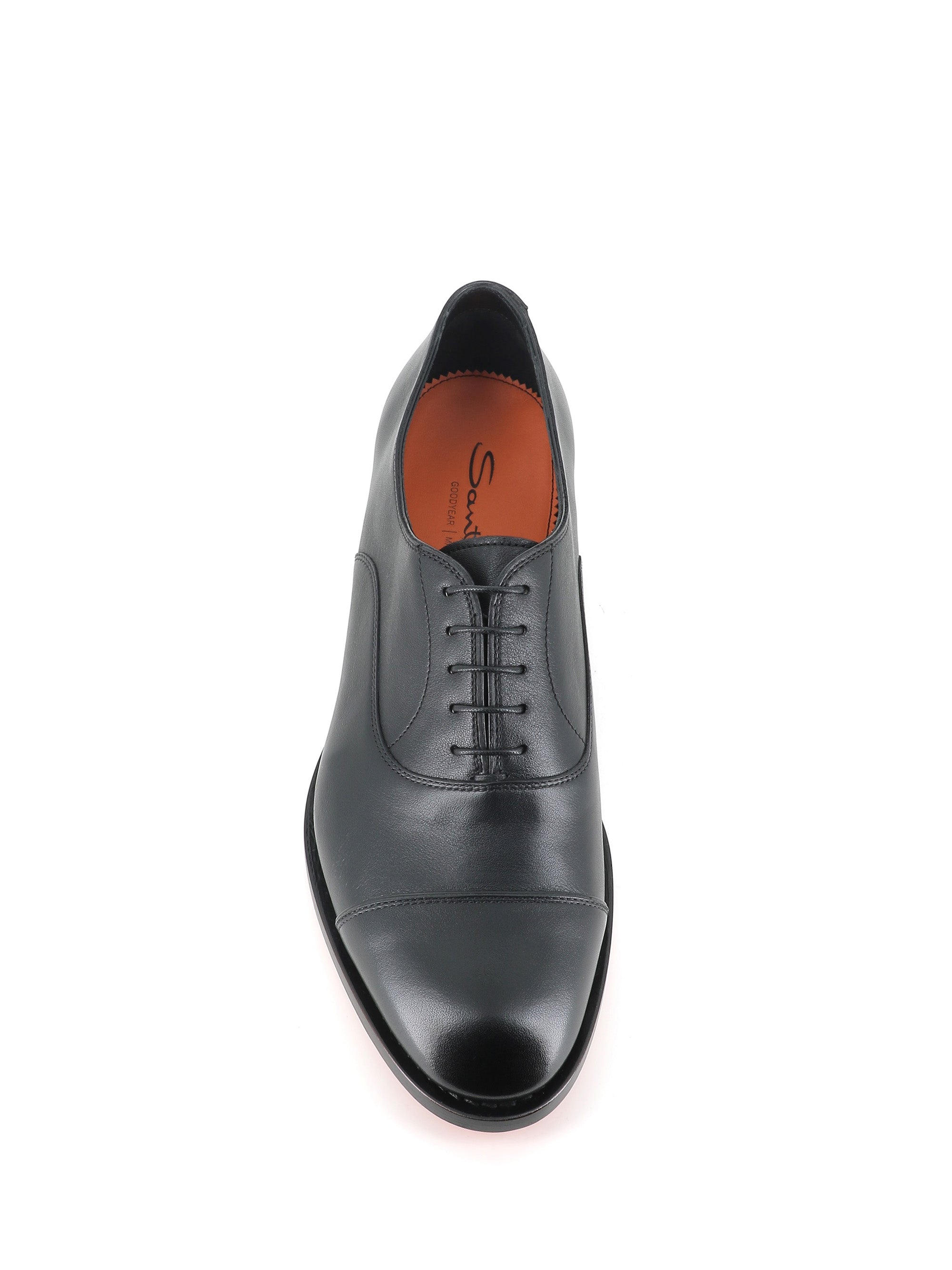  Oxford New Linger Santoni Uomo Nero - 5