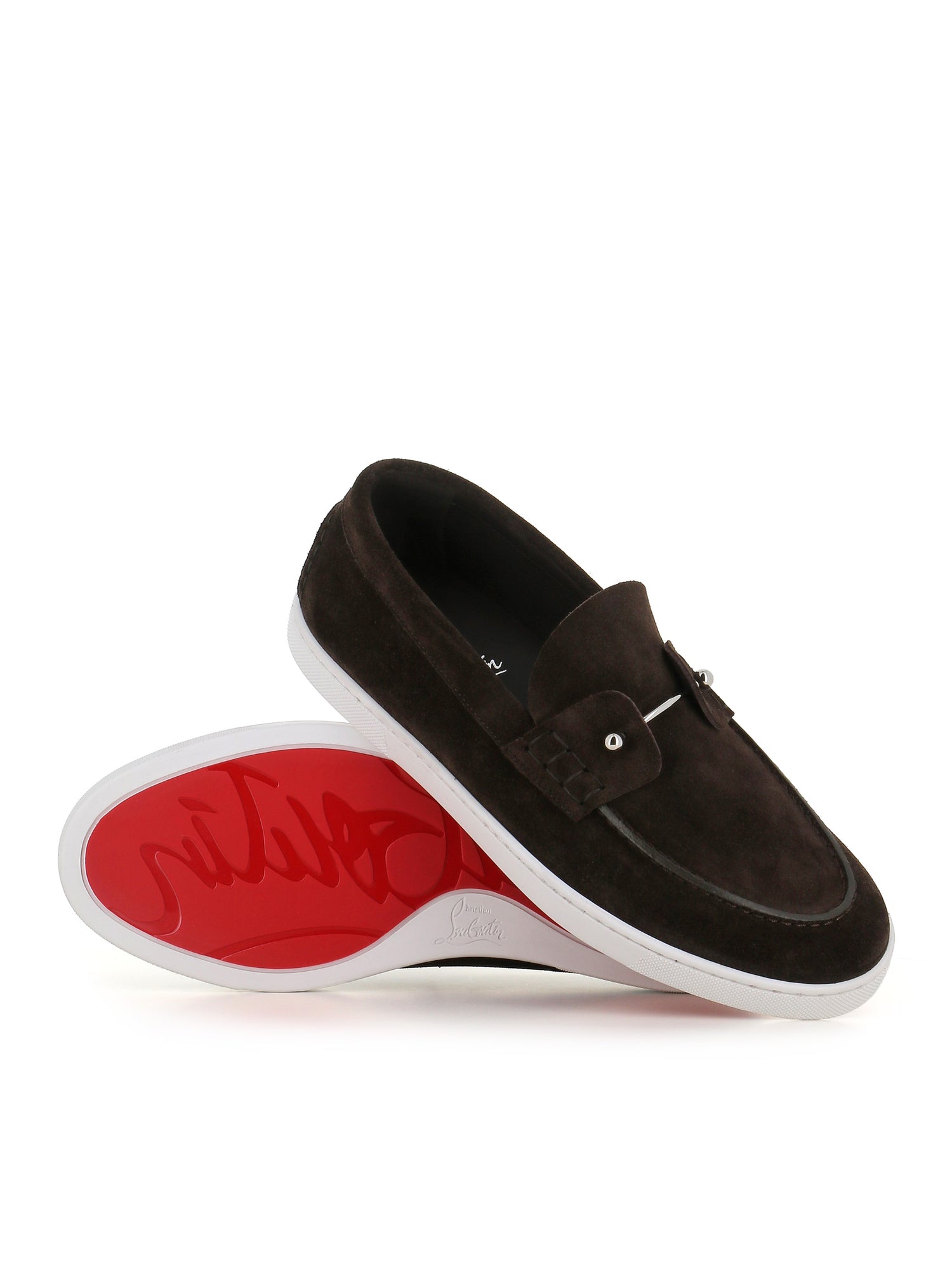  Slip-on Chambeliboat Flat Christian Louboutin Uomo Marrone - 2