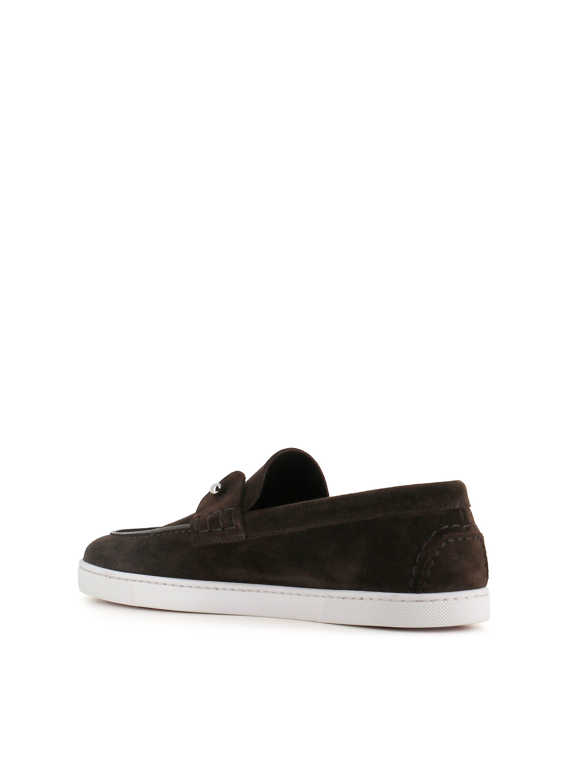  Slip-on Chambeliboat Flat Christian Louboutin Uomo Marrone - 3
