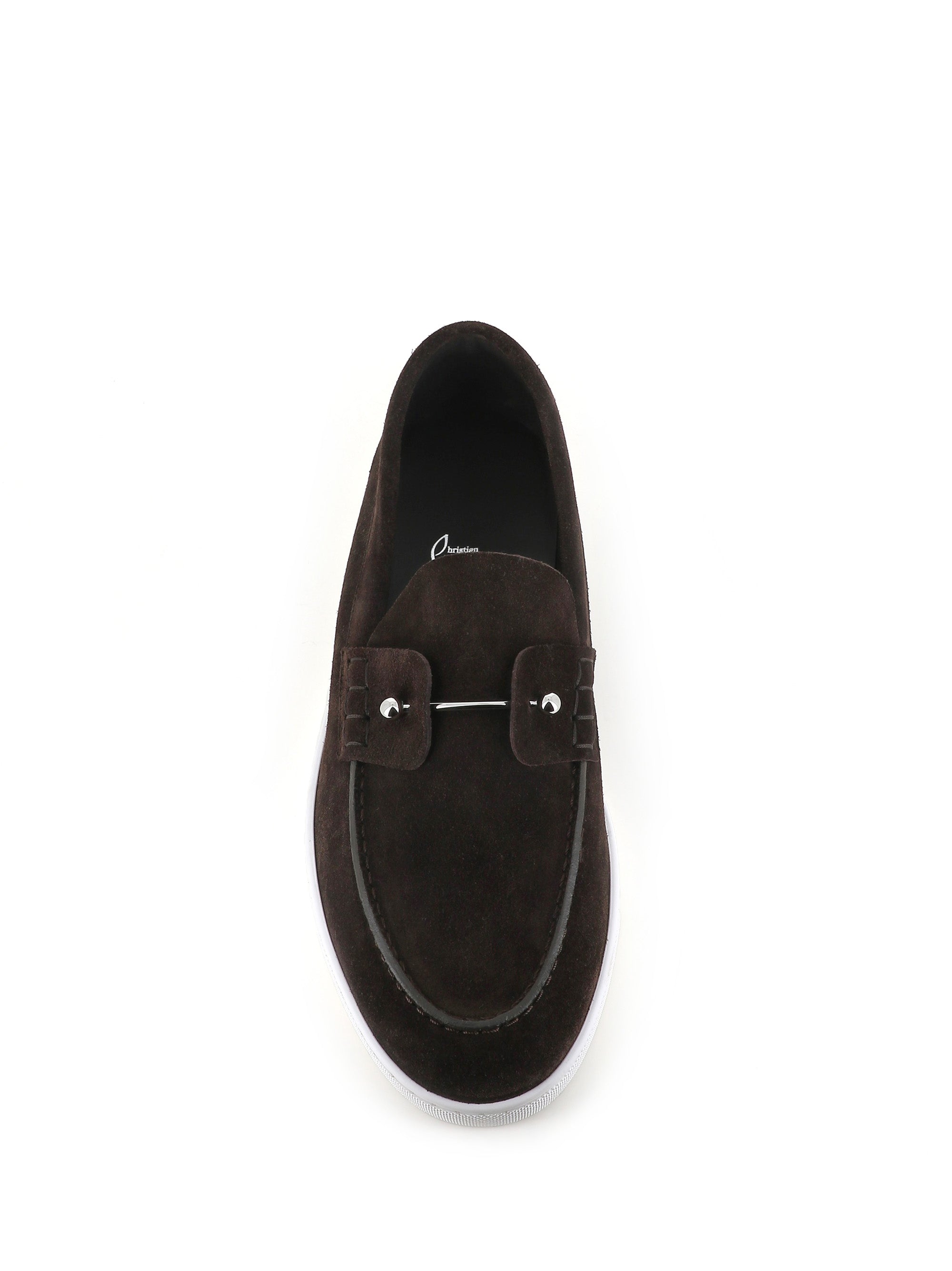  Slip-on Chambeliboat Flat Christian Louboutin Uomo Marrone - 4