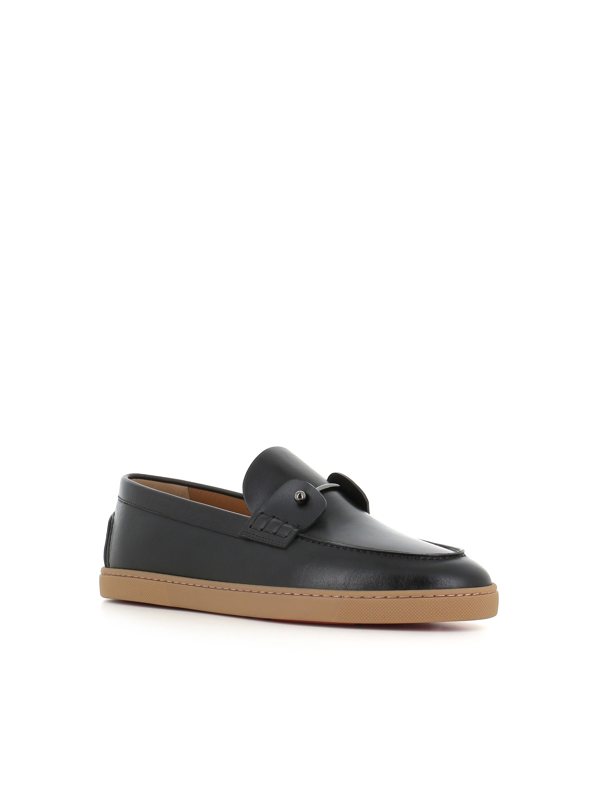  Slip-on Chambeliboat Flat Christian Louboutin Uomo Nero - 3