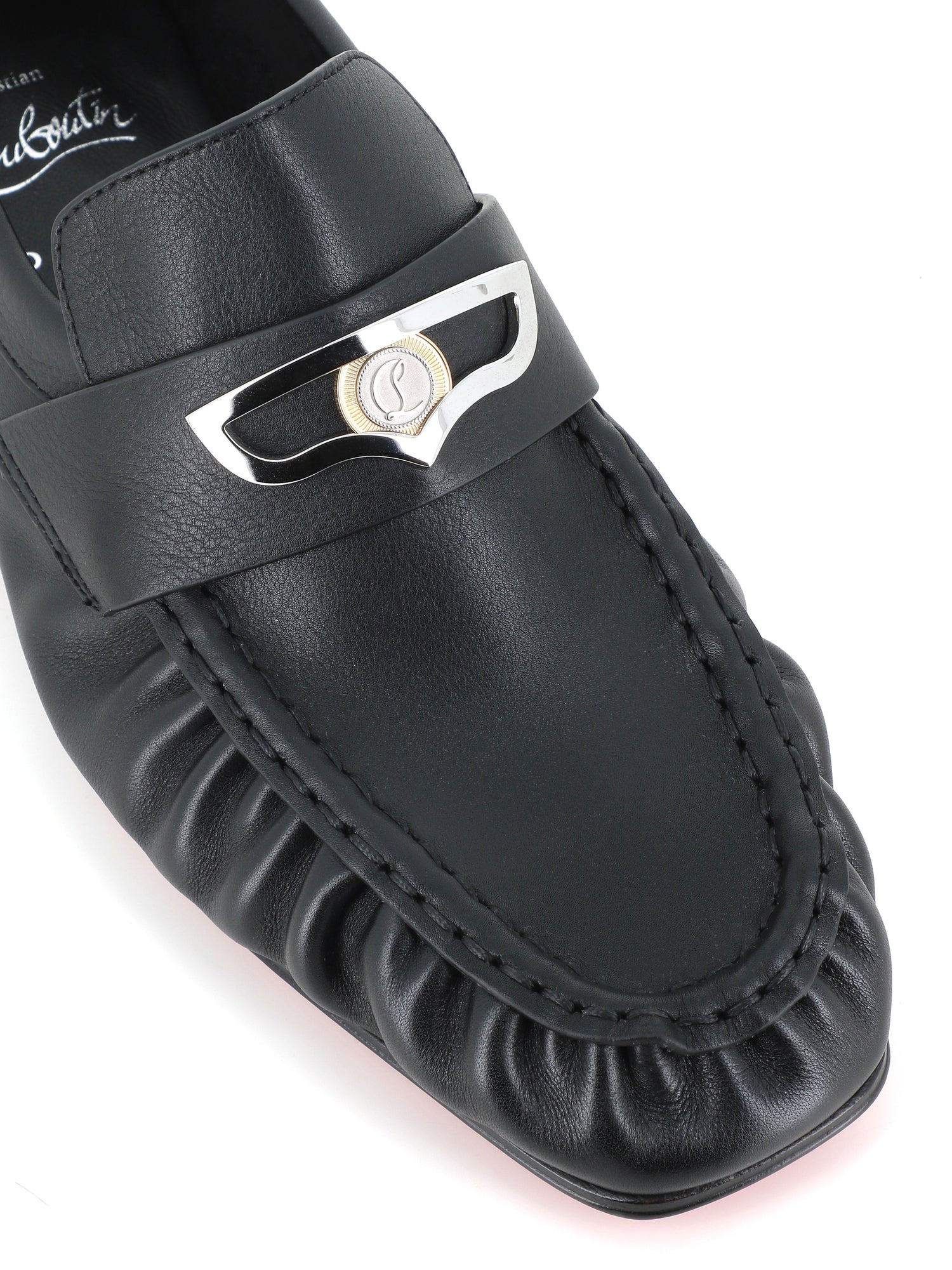  Christian Louboutin Mocassino Mocallista Flat Nero Donna - 5