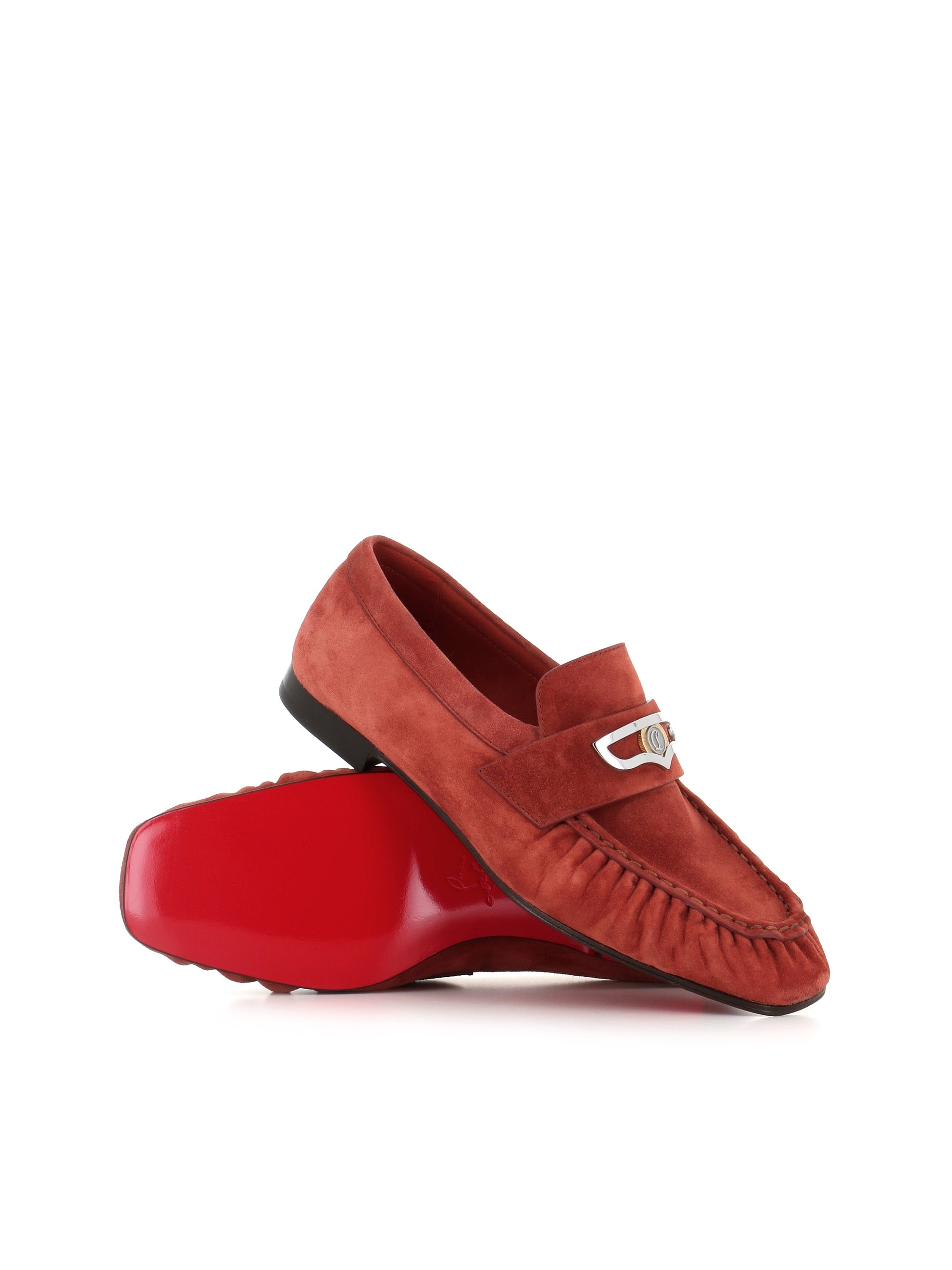  Christian Louboutin Mocassino Mocallista Flat Marrone Donna - 2