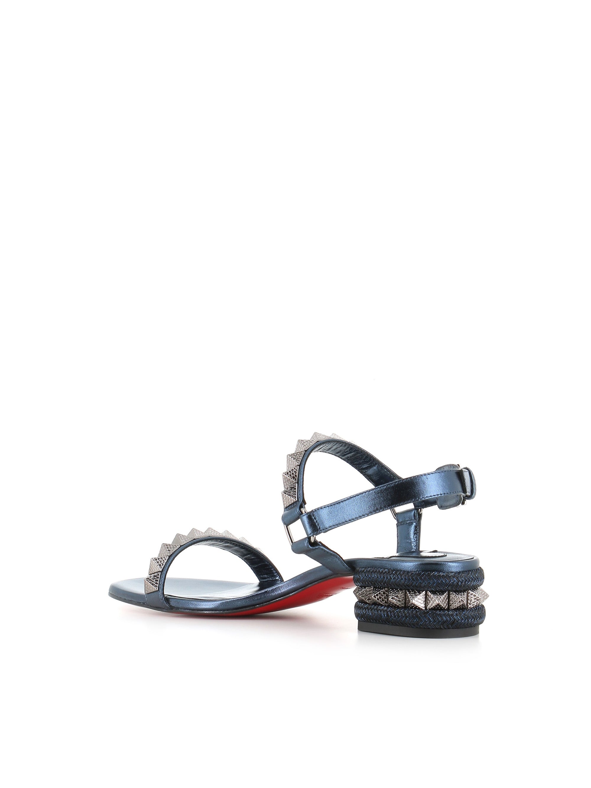  Sandal Pyra Sand 30 Christian Louboutin Donna Blu - 3