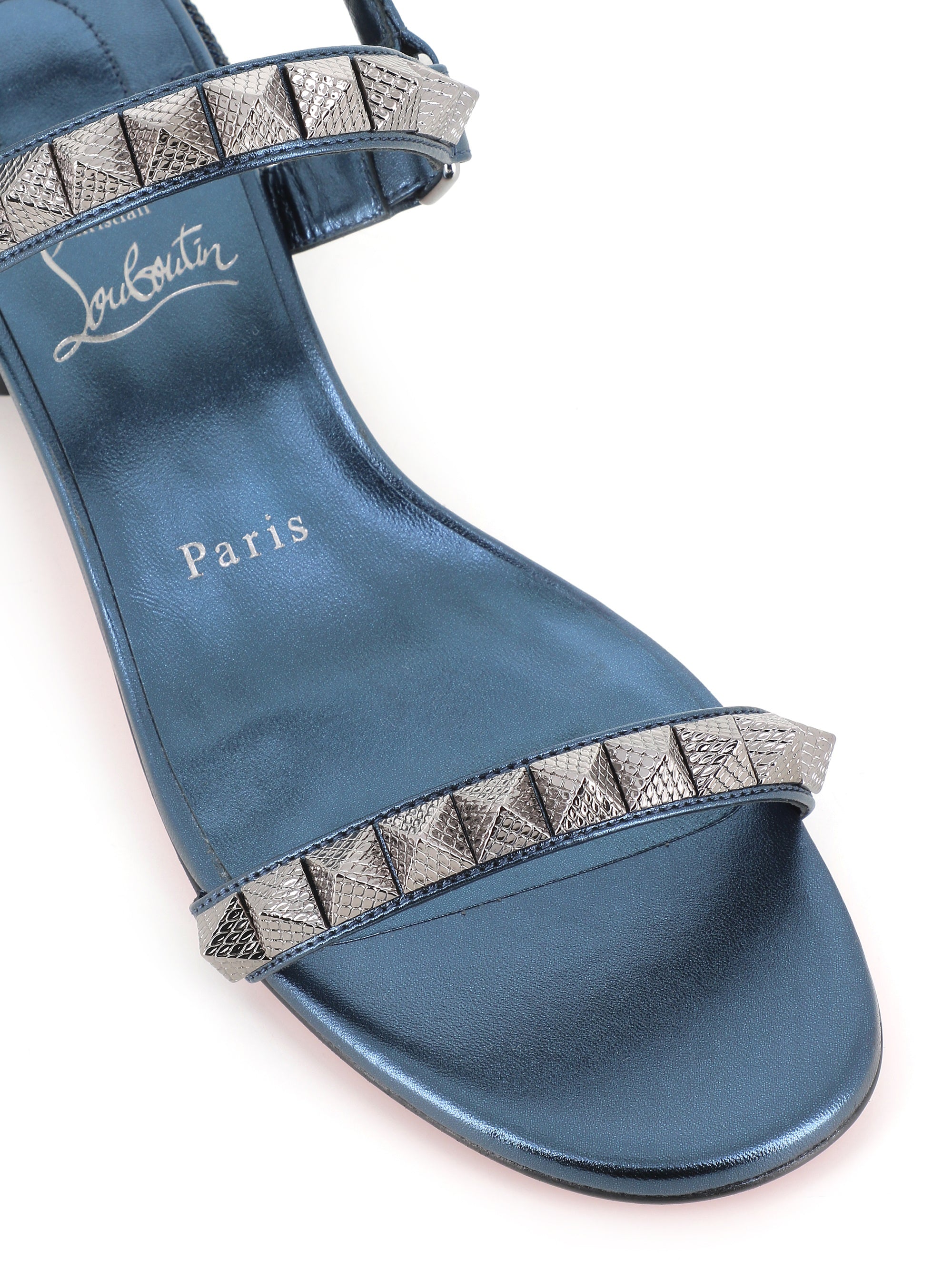  Sandal Pyra Sand 30 Christian Louboutin Donna Blu - 5