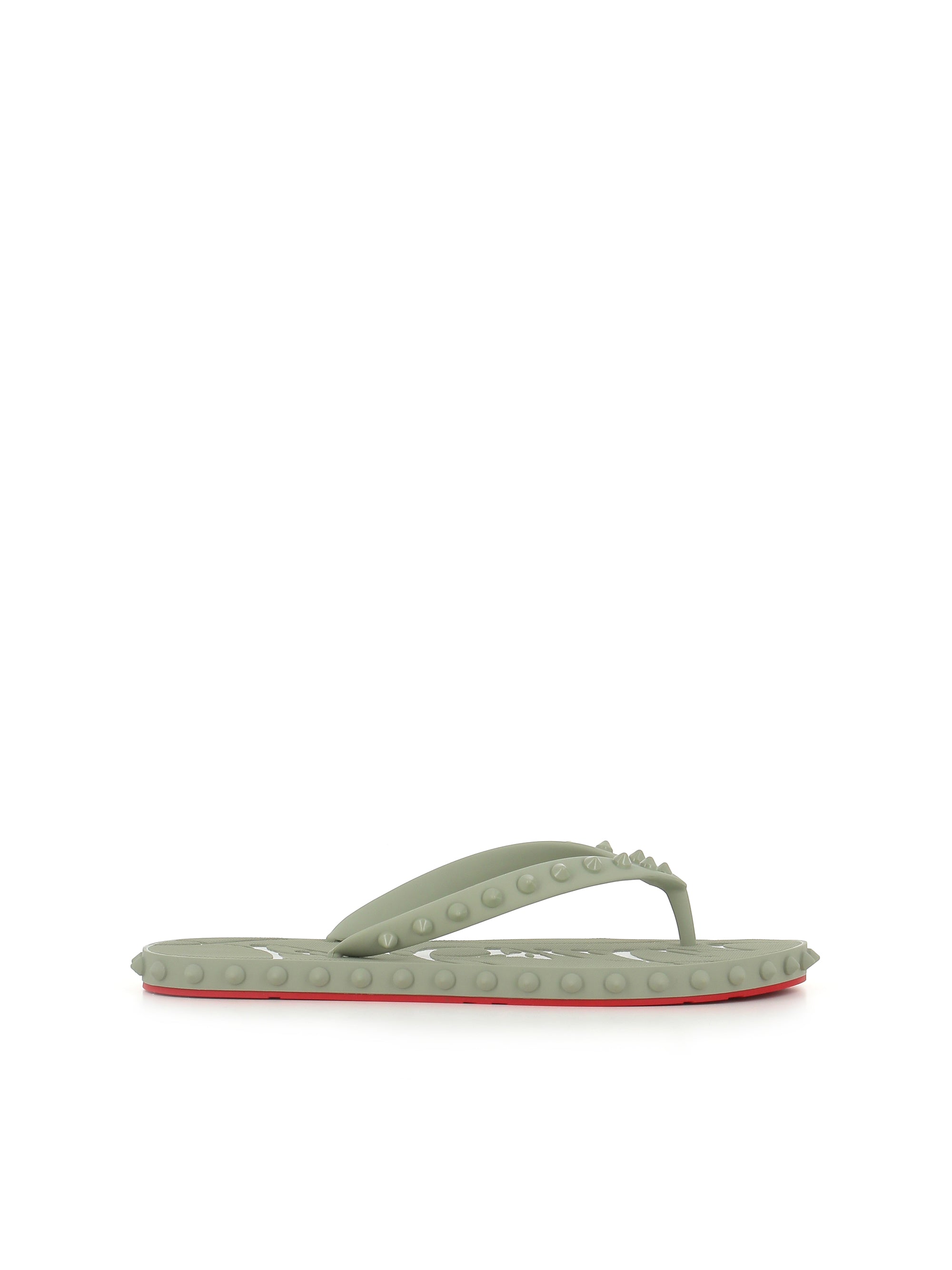  Christian Louboutin Infradito Super Loubi Flat Verde Donna Special_ - 1