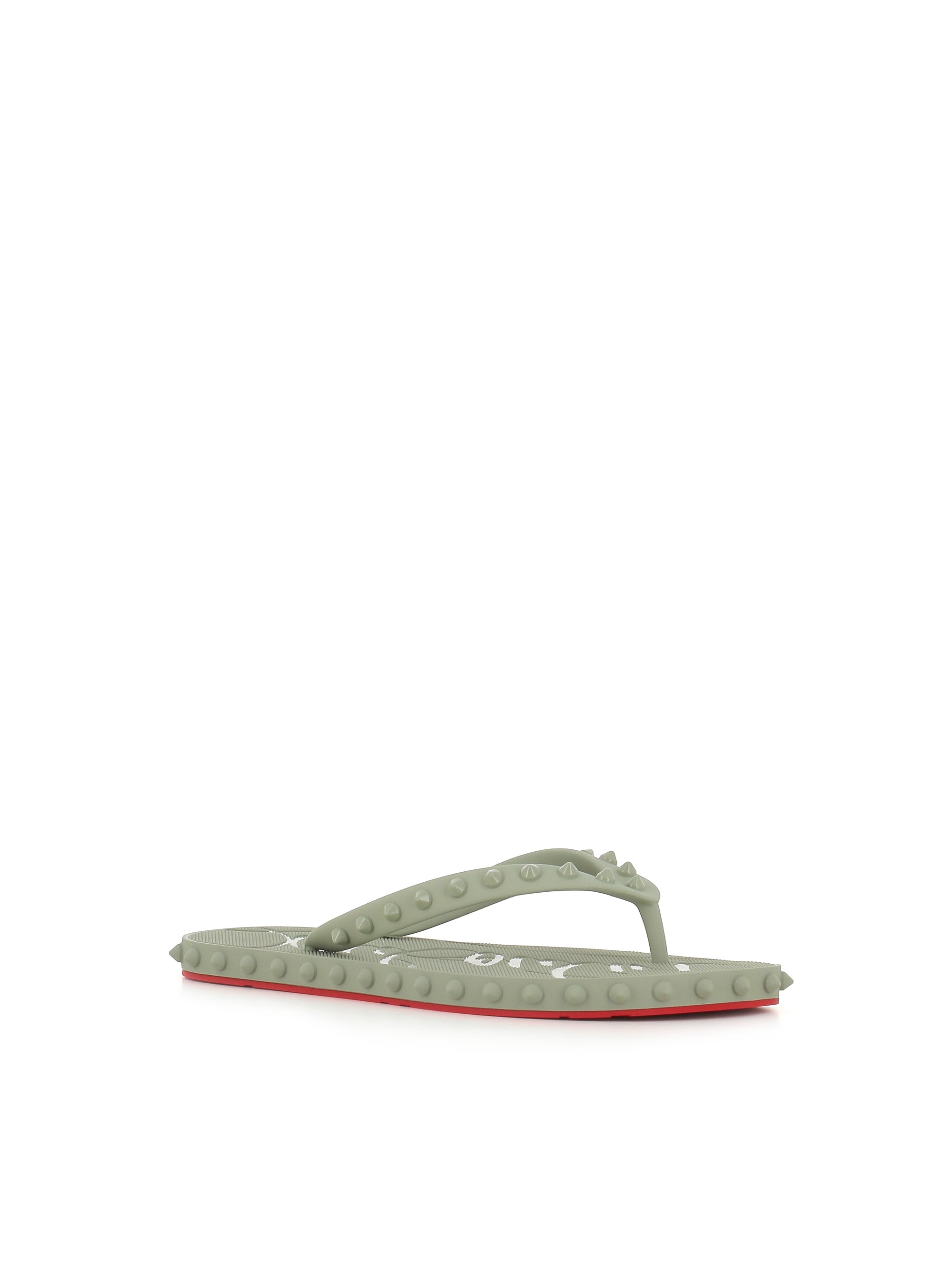  Christian Louboutin Infradito Super Loubi Flat Verde Donna Special_ - 3
