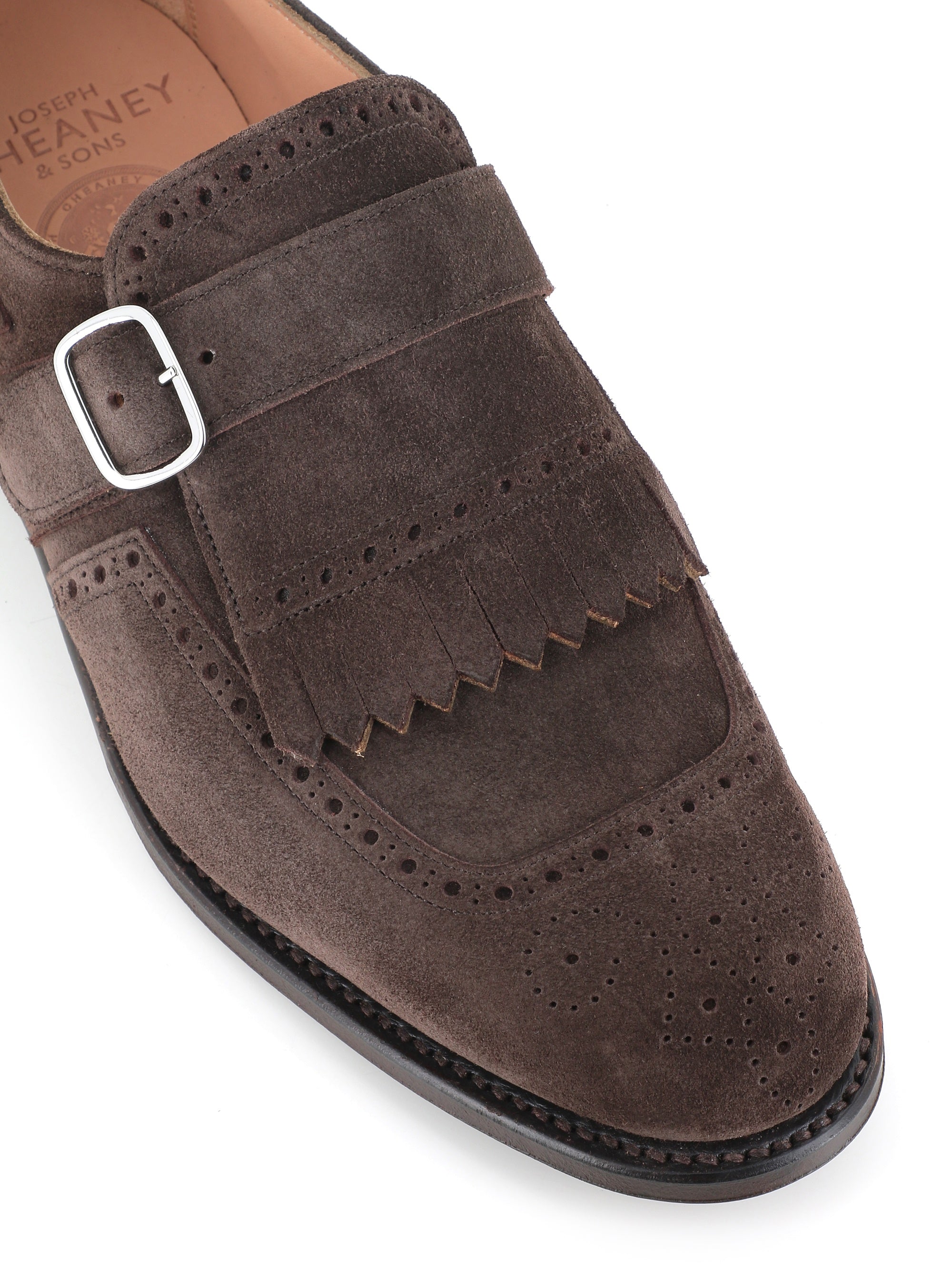  Joseph Cheaney & Sons Mono Fibbia Muirfield Ef Marrone Uomo - 5