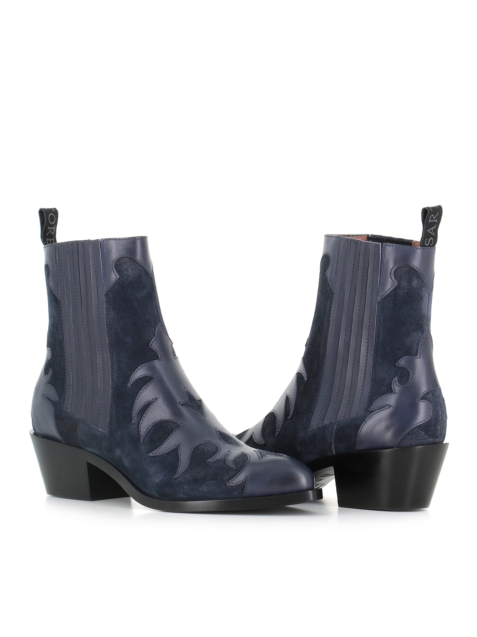  Texan Boot Sr3645w8 Sartore Donna Blu - 2