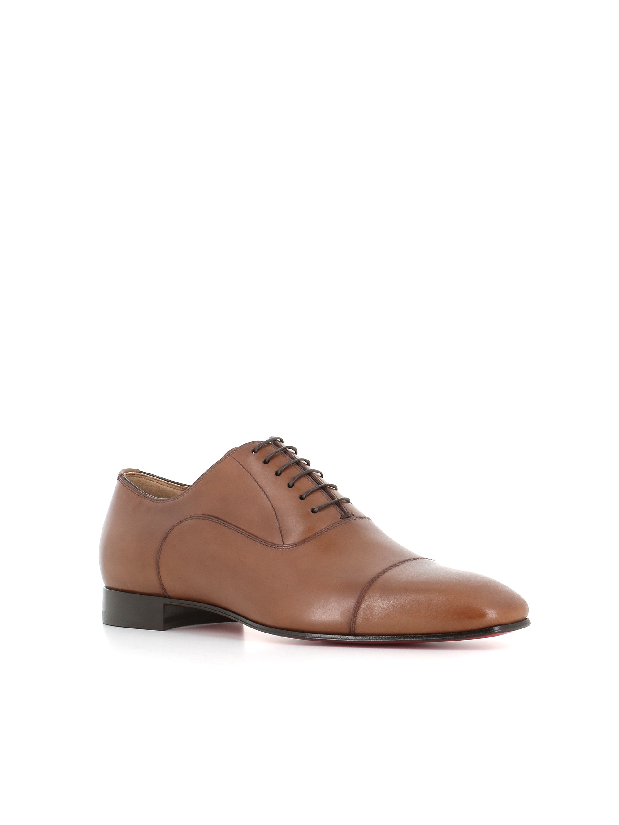  Oxford Greggo Flat Christian Louboutin Uomo Marrone - 3