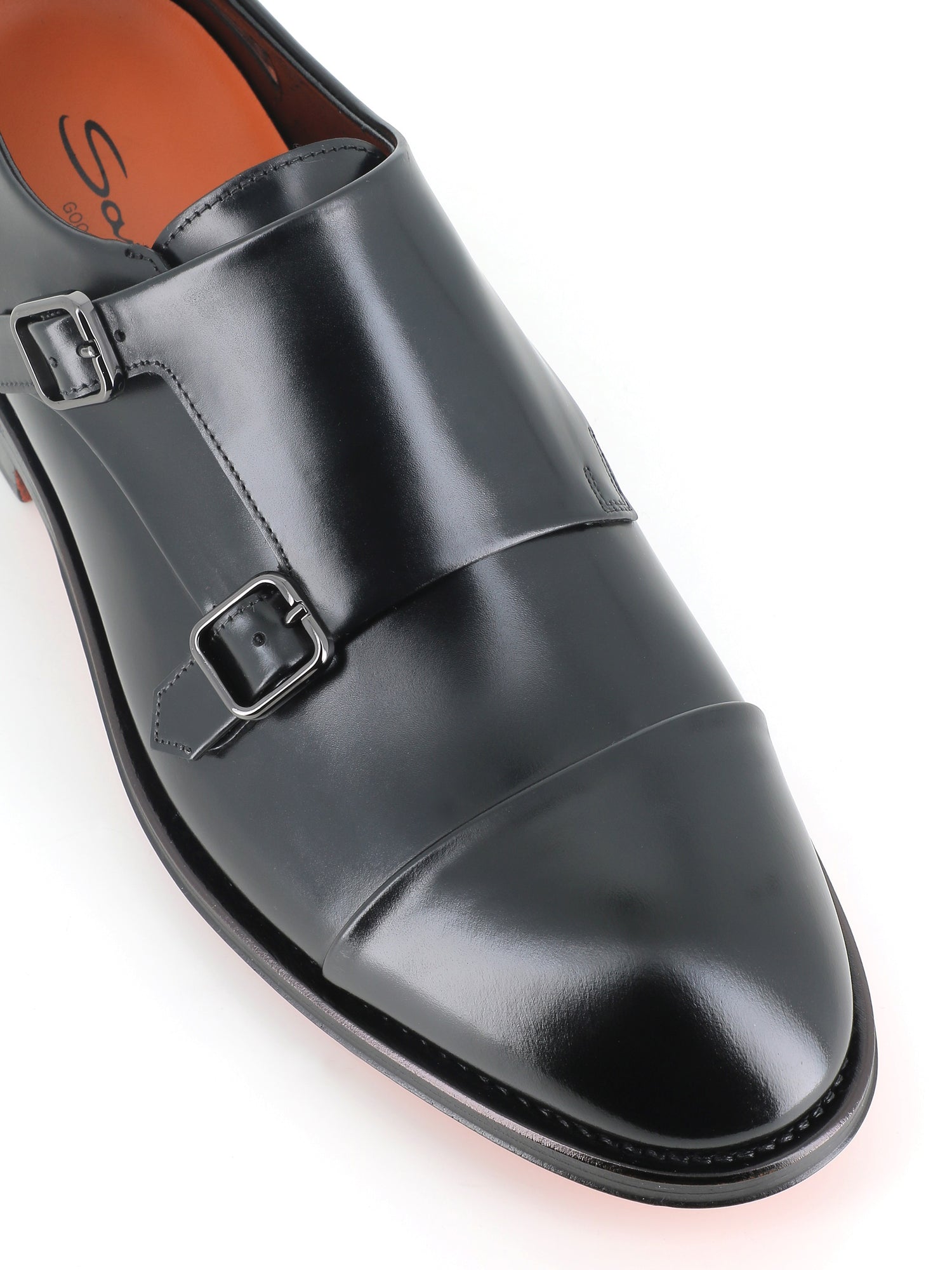  Double Monk Santoni Uomo Nero - 5