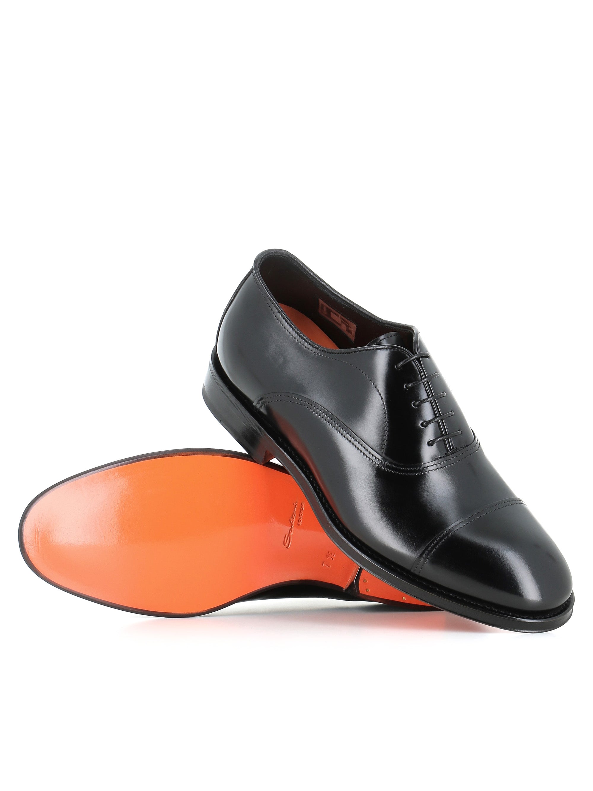  Oxford Santoni Uomo Nero - 2