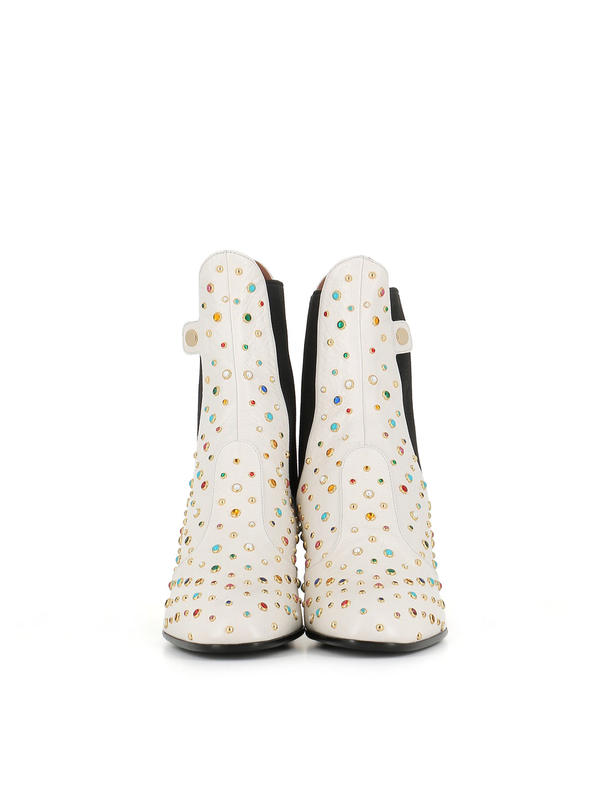  Boot Angie Multicolor Studs Laurence Dacade Donna Bianco - 2