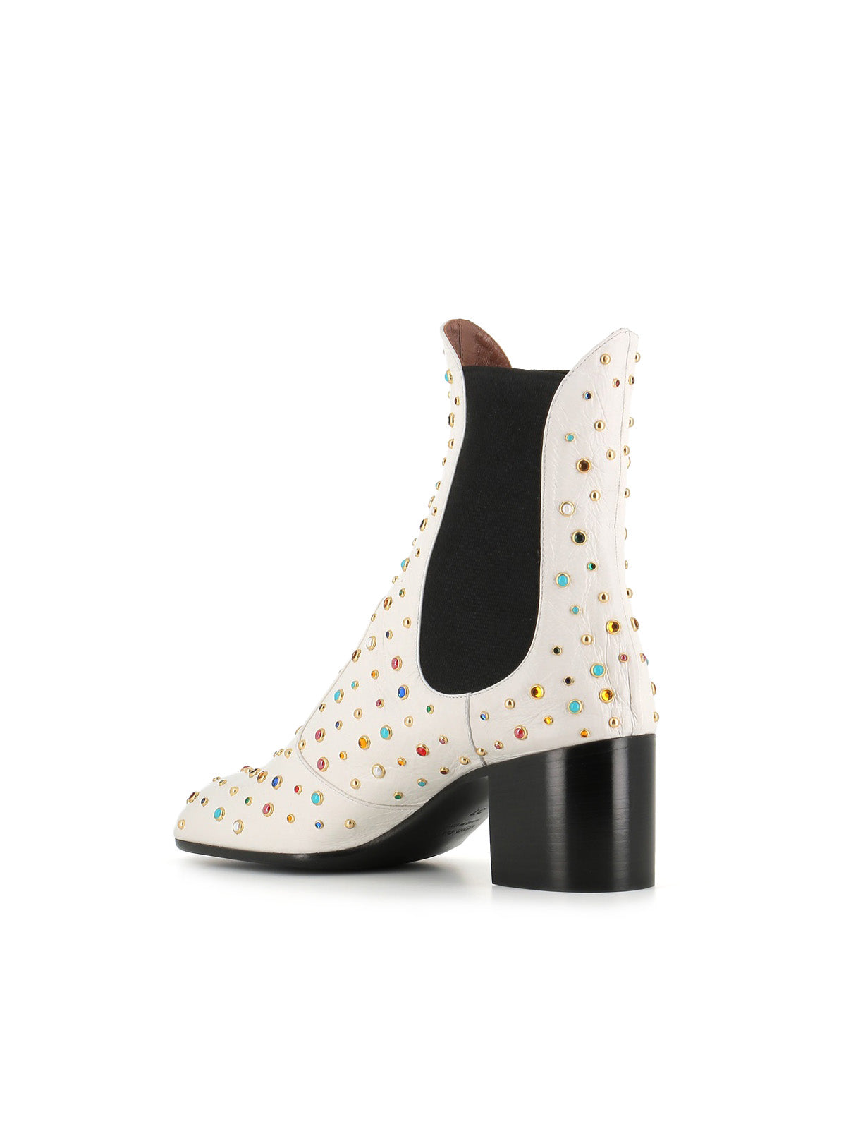  Boot Angie Multicolor Studs Laurence Dacade Donna Bianco - 4