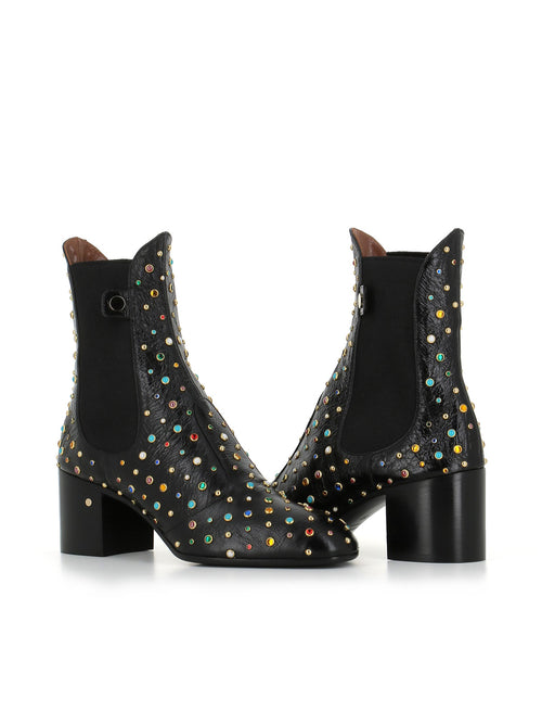 Laurence Dacade Stivaletto Angie Multicolor Studs Nero Donna