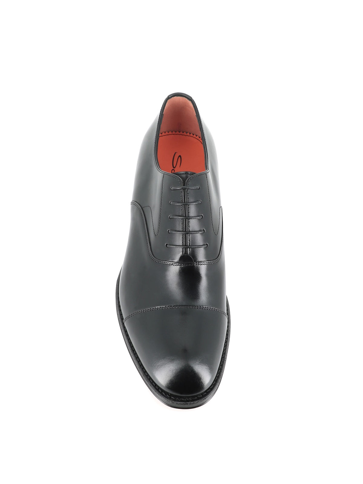  Classic Oxford Shoes Santoni Uomo Nero - 5