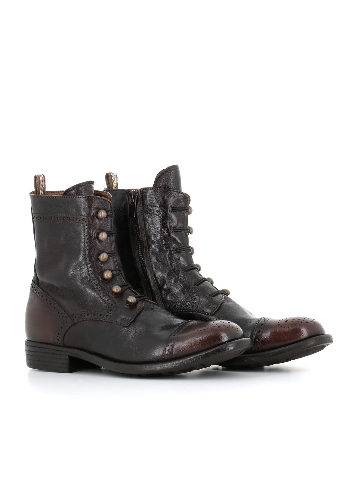  Lace-up Boot Calixte/023 Officine Creative Donna Marrone - 2