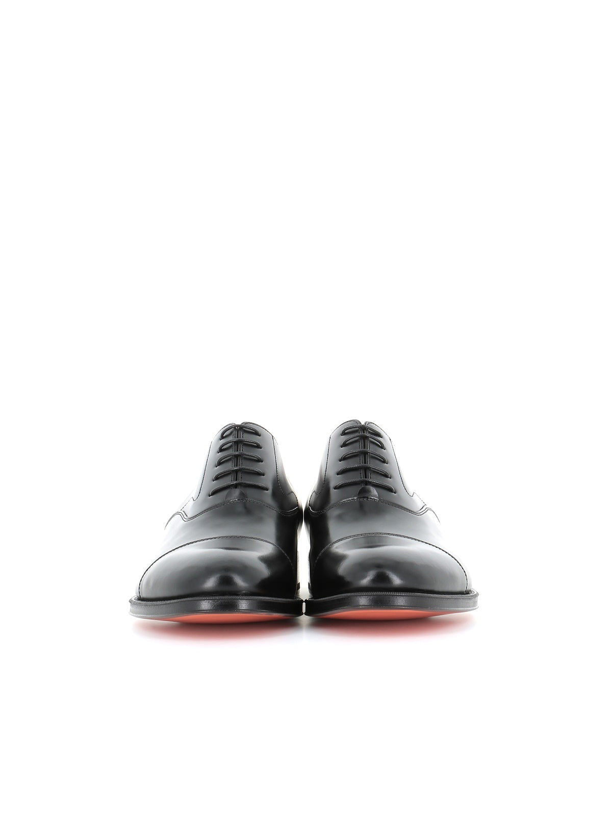  Classic Oxford Shoes Santoni Uomo Nero - 2