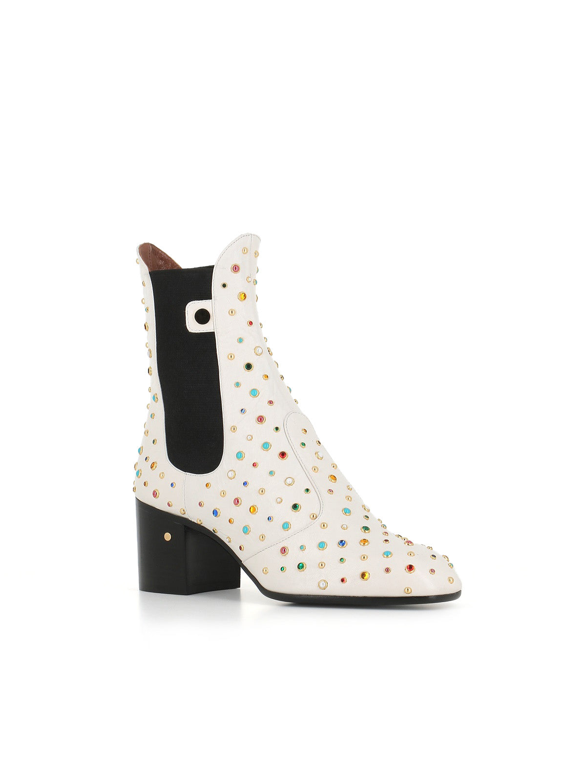  Laurence Dacade Stivaletto Angie Multicolor Studs Bianco Donna - 3