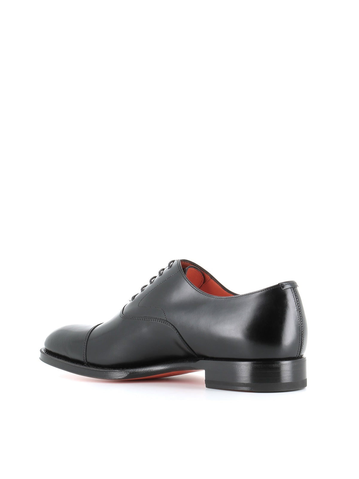  Classic Oxford Shoes Santoni Uomo Nero - 4