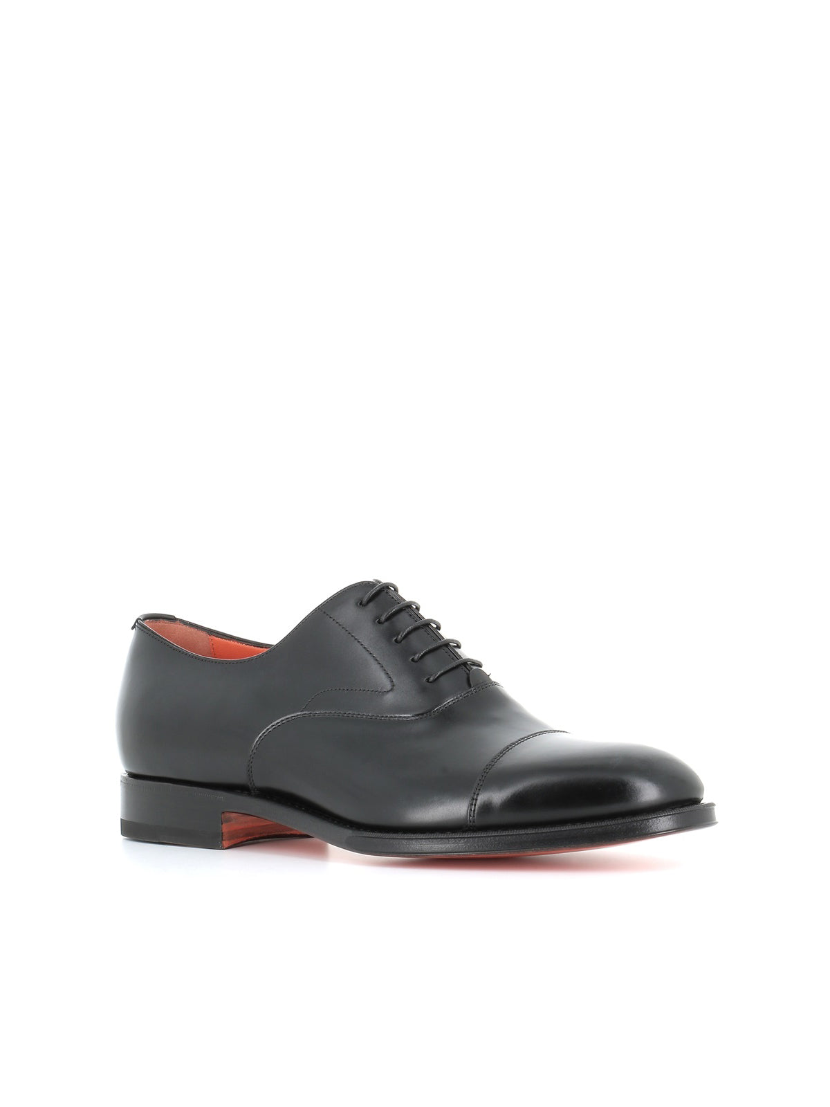  Classic Oxford Shoes Santoni Uomo Nero - 3
